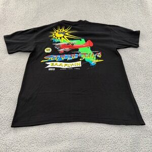 Vintage 1996 Sun n Fun EAA Fly-In T-Shirt Mens XL Black Single Stitch Anvil USA